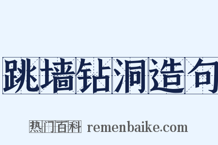 跳墙钻洞造句是什么意思的图片
